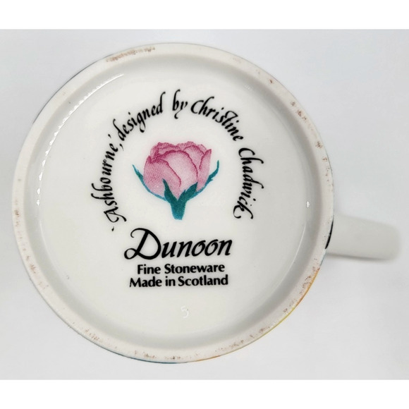 Dunoon Scotland “Ashbourne” Floral Mug by Christine Chadwick 4 1/8” Stoneware - Picture 10 of 10
